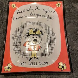Houze Art Get Well Soon Dish Vintage